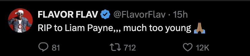 X post from Flavor Flav